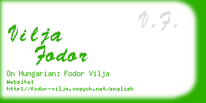 vilja fodor business card